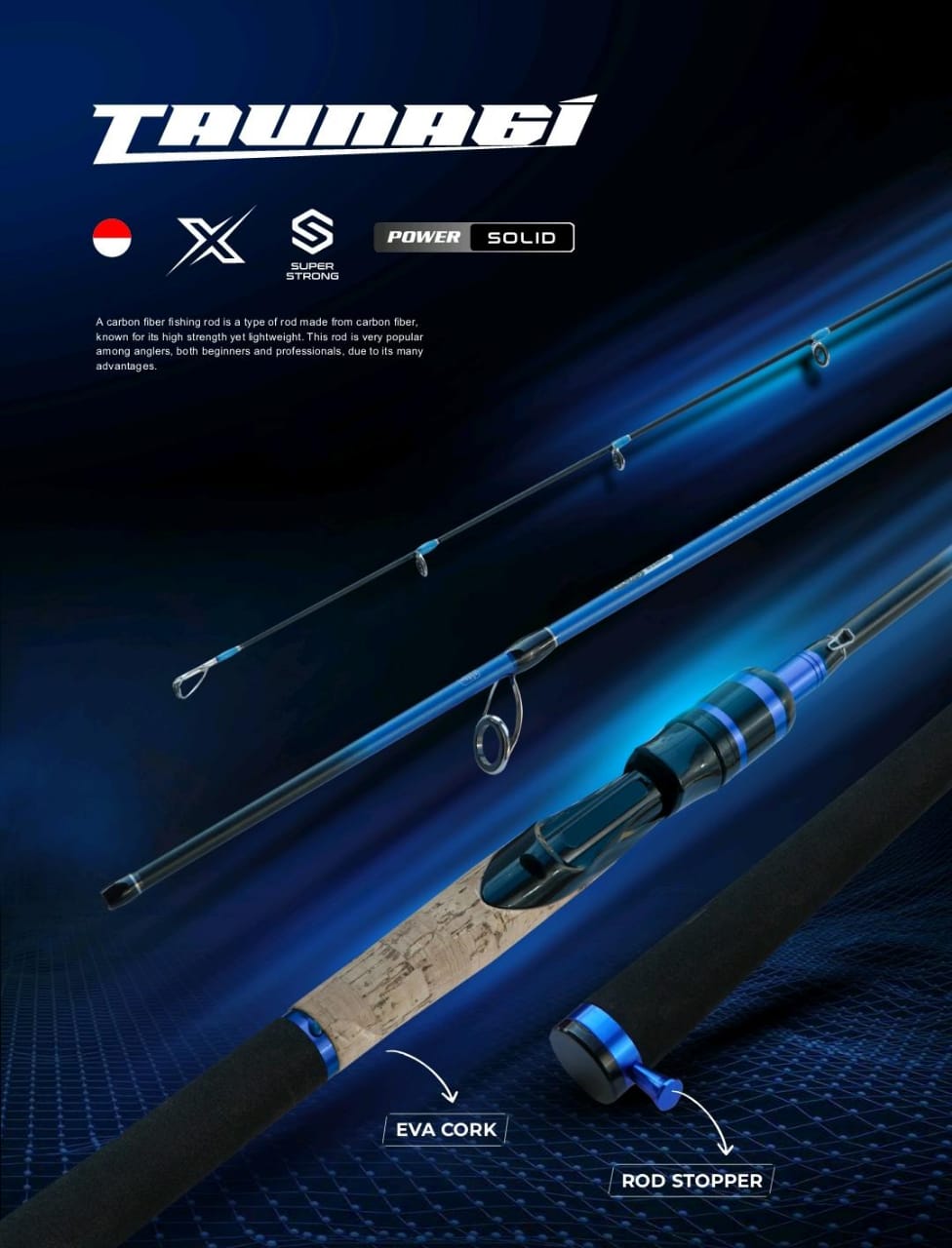 TAUNAGI Carbon Fiber Fishing Rod 602ML Panjang 180 cm Sambung Dua - Gambar 2