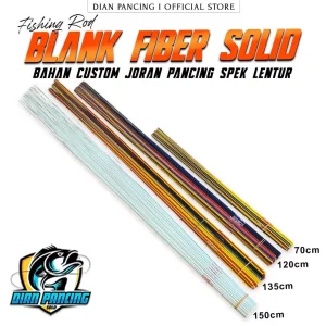 10 pcs Blank Fiber Solid Action Lentur Ultralight Ukuran 70cm sampai 150cm