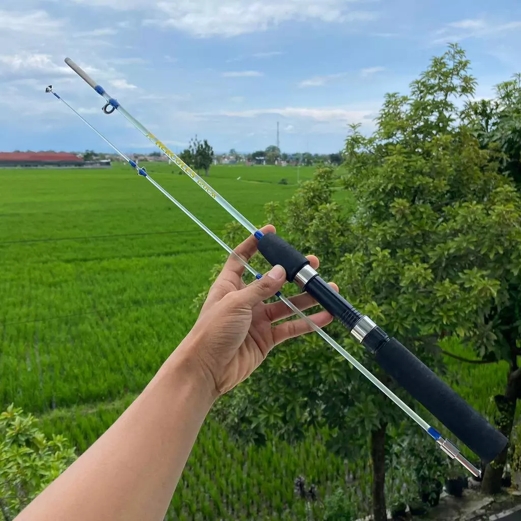 Joran Spinning WSY Hercules Medium Action Fiber Solid Transparant Sambung 2 Panjang 120cm, 135cm dan 150cm - Gambar 3
