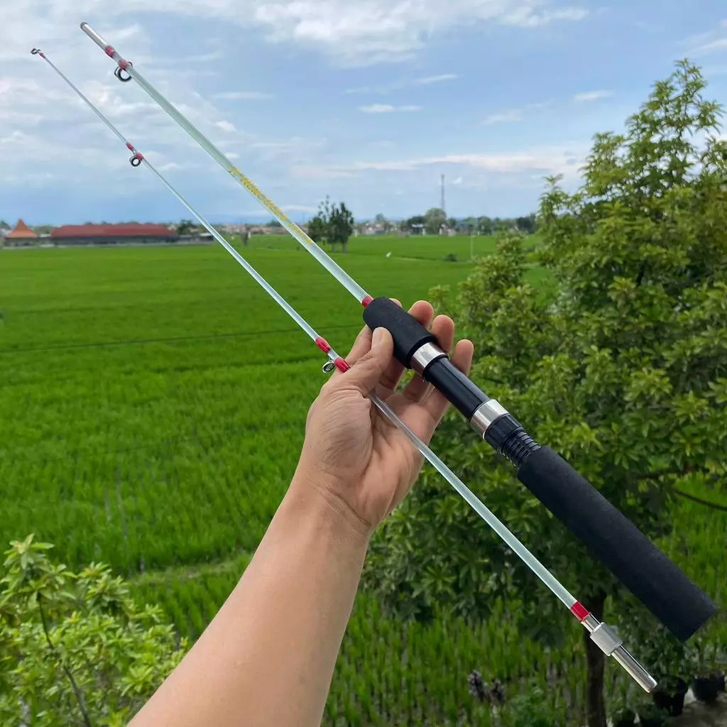 Joran Spinning WSY Hercules Medium Action Fiber Solid Transparant Sambung 2 Panjang 120cm, 135cm dan 150cm - Gambar 4