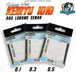 Kail Patih Carbon Steel 1010 KEIRYU ada lubang senar isi 13 pcs