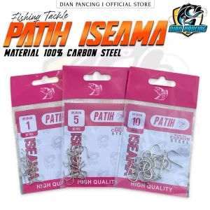 Kail Patih Iseama isi 20 pcs stainlessteel iseama hook kail iseama putih Material 100% Carbon Steel