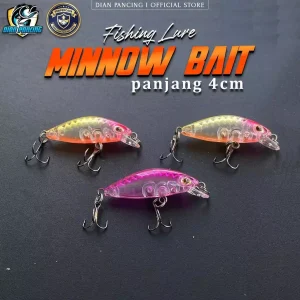 Umpan Casting MINNOW Bait Casting 4cm - 4.2gr Sinking UL Umpan Memancing Teknik Casting Tipe Sinking UL