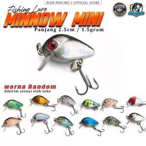 Umpan Casting Minnow Crankbait Mini 2.5cm/1.5g Fishing Lure Pancing UL Killer