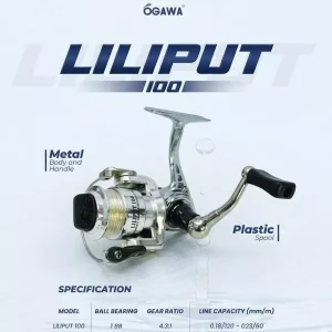 REEL MINI OGAWA LILIPUT 100 MICROFISHING Plastic spool 1 precision ball bearing