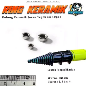 Isi 10 pcs Keramik Joran Tegek Size 2, 3 dan 4 untuk Solo Style dll
