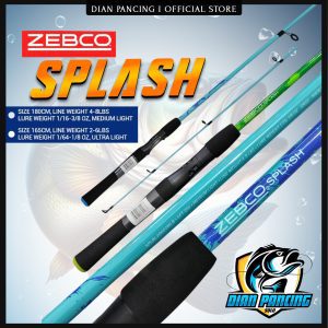 Joran Zebco Splash American Style Spinning Murah dengan Material Fiber