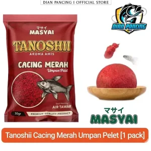 Tanoshii Serbuk Cacing Merah Umpan Pancing Ikan Praktis Cocok Untuk Segala Jenis Ikan 30g