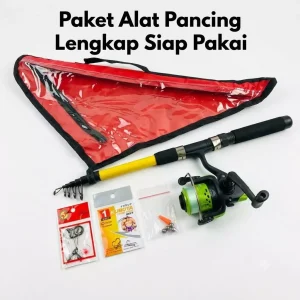 Set Pancing Murah Spinning Siap Pakai Set Joran Teleskopik & Reel
