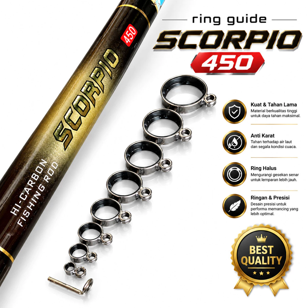 SET KOLONG JALAN JORAN TEGEK ORCA SCORPIO 450 STAINLESS